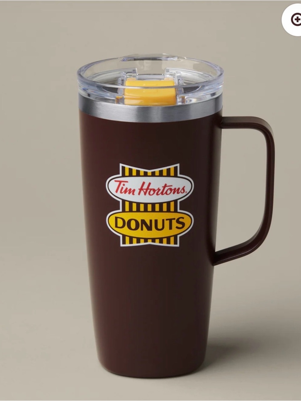 Tim Hortons Brown Insulated Travel Mug 20oz